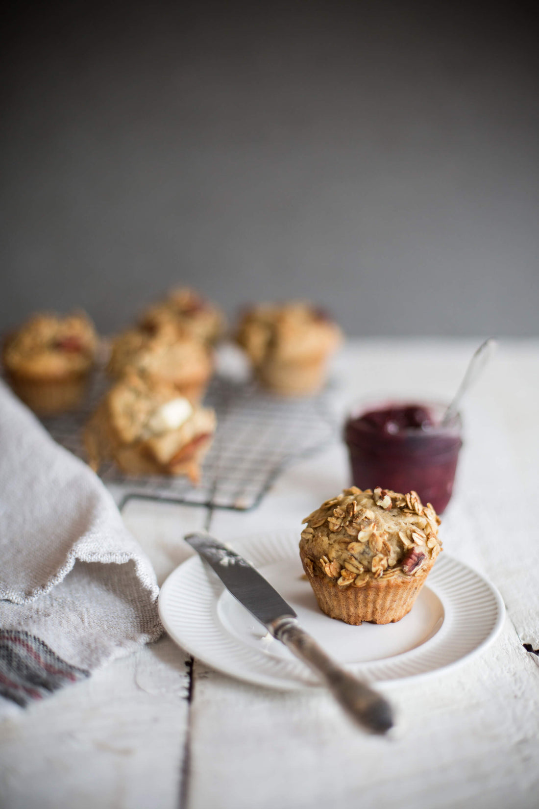 Banana and dark Chocolate Granola Muffins