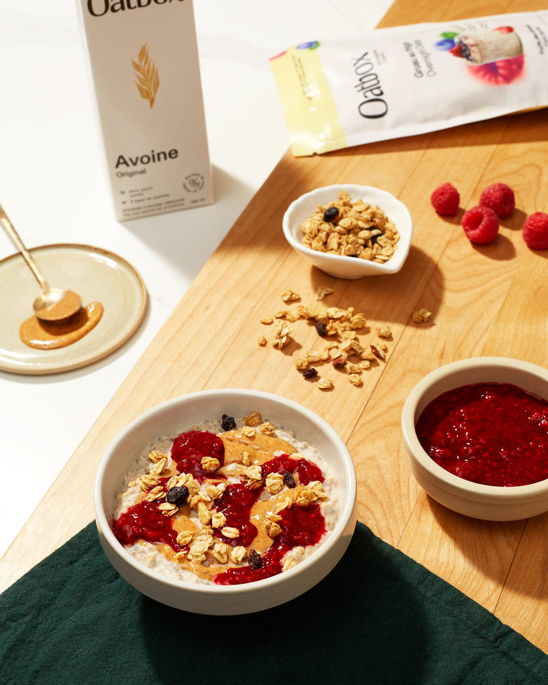 ‘’PB&J-style’’ Overnight Oats