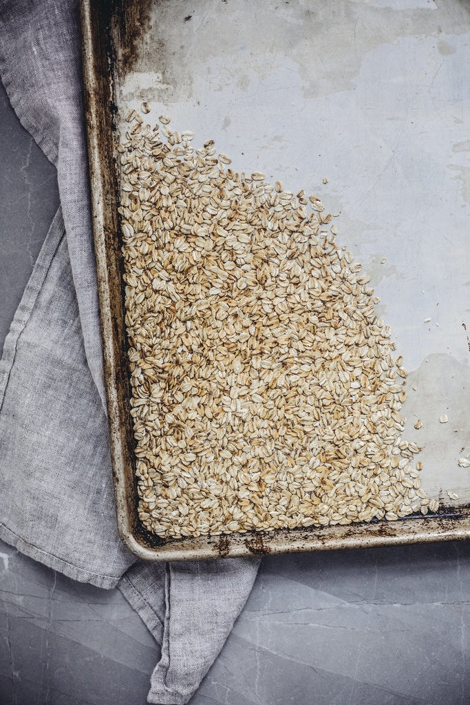 Homemade toasted oat milk
