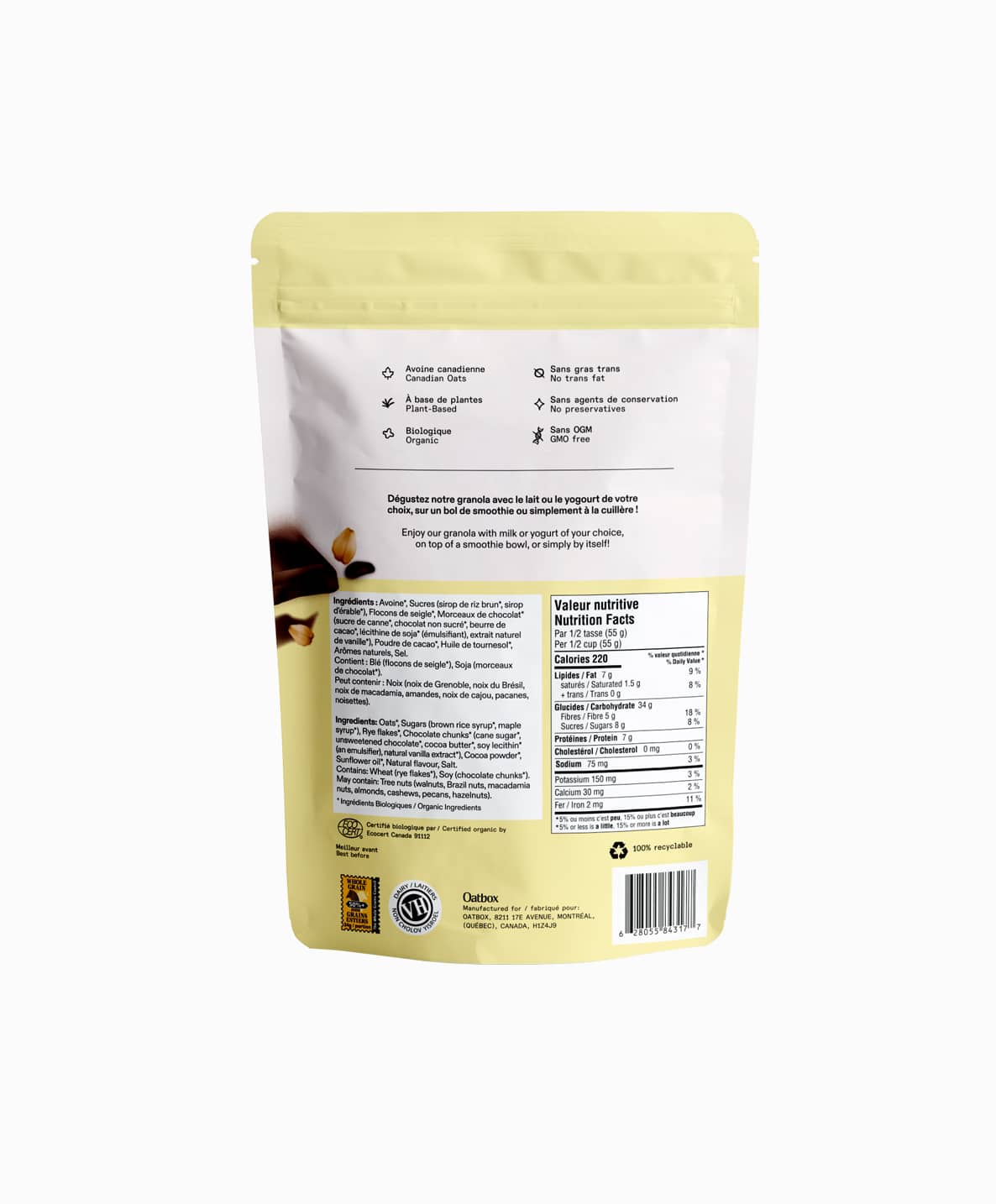 Granola Fusion de chocolat noir (300g)