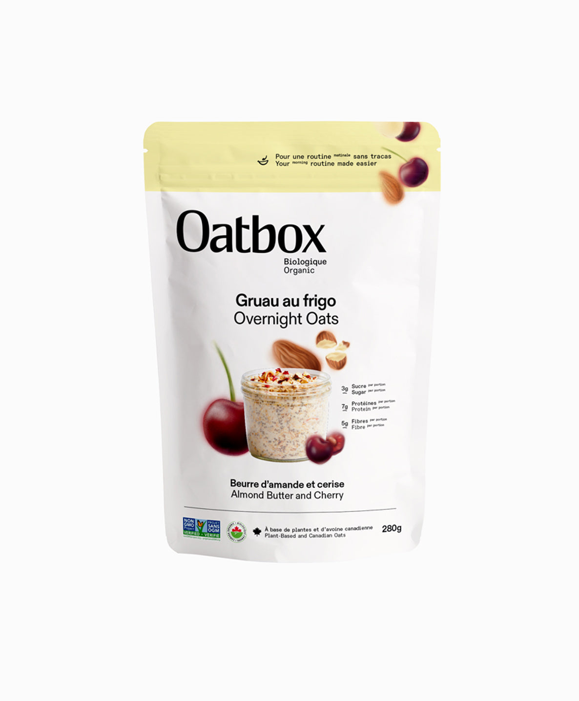 Gruau au frigo Beurre d'amande et cerise (280g)
