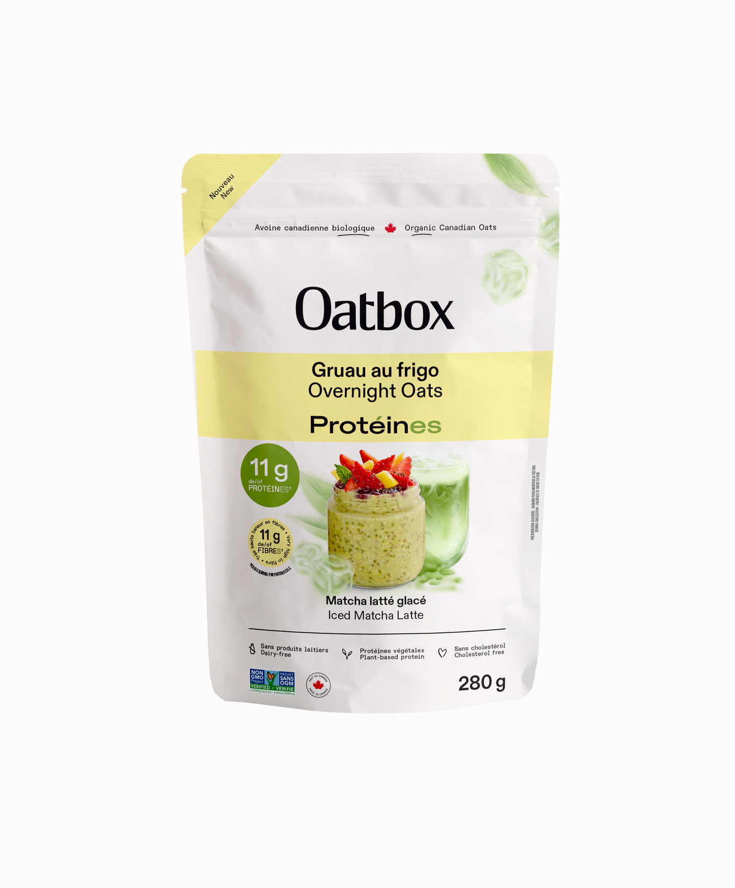 Iced Matcha Latte Protein Overnight Oats