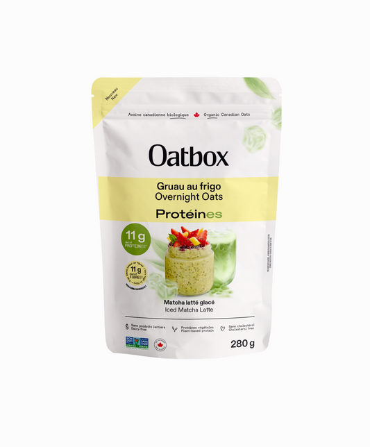 Iced Matcha Latte Protein Overnight Oats