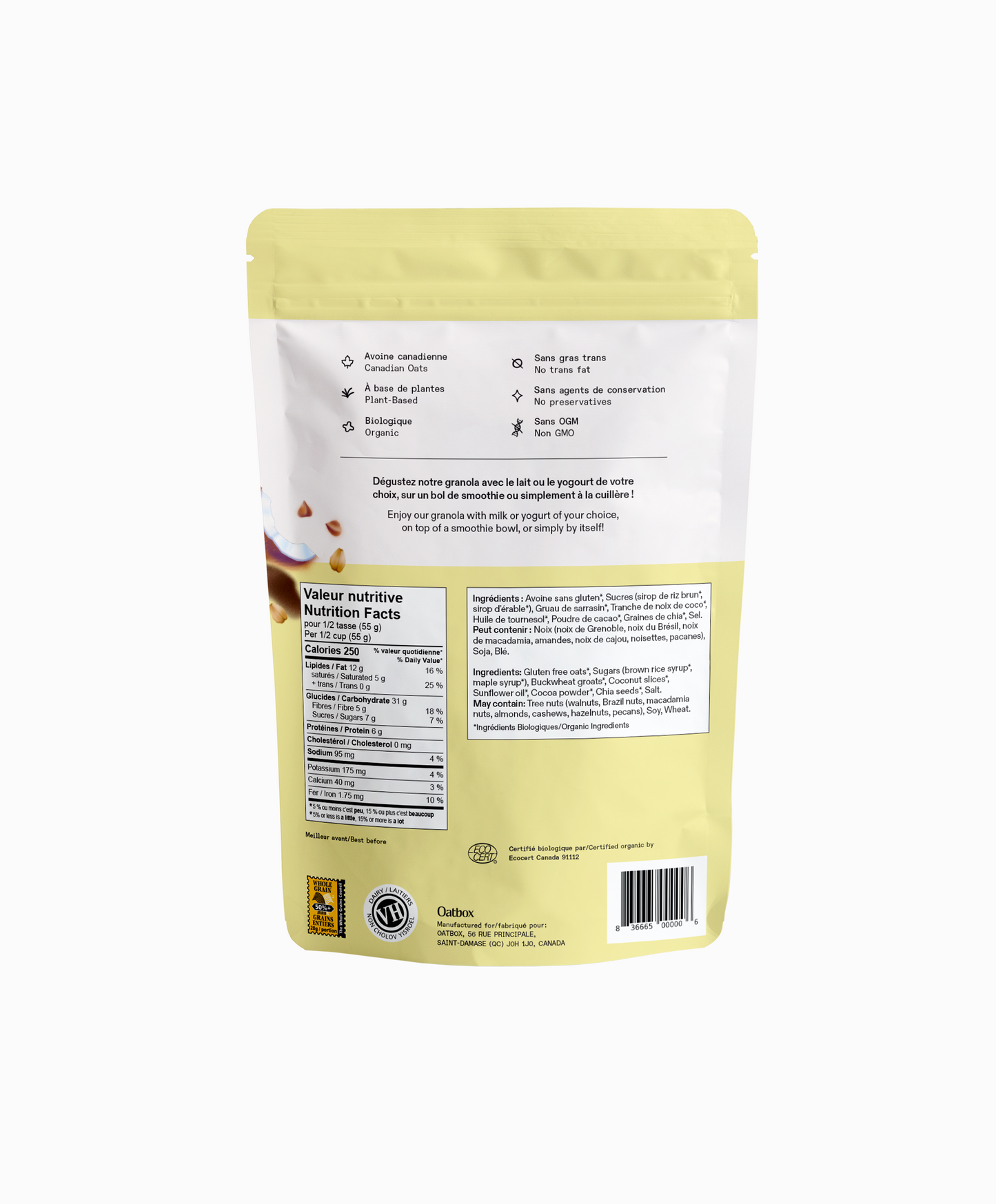 Granola Noix de coco et cacao (300g)